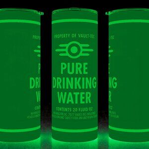 Glow in the Dark Vault-Tec Pure Drinking Water Fallout Gaming Cup Mug Tumbler